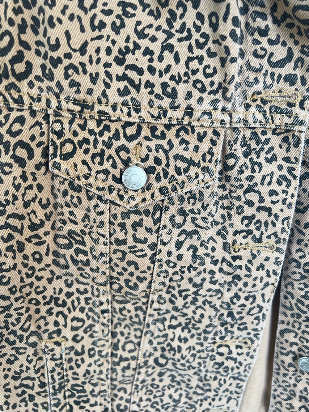 Brunette the Label -Lindsay Leopard Denim Jacket (NWT) M/L *see photos for info - Picture 6 of 16